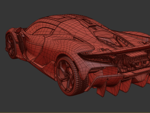 McLaren W1 2025 HQ interior 3D Модель