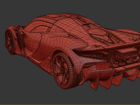 McLaren W1 2025 HQ interior 3D Model
