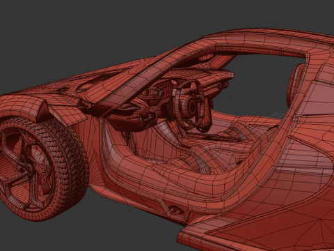 McLaren W1 2025 HQ interior 3D Model