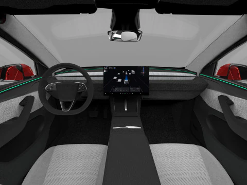 Tesla Model Y 2025 HQinterior 3D Model
