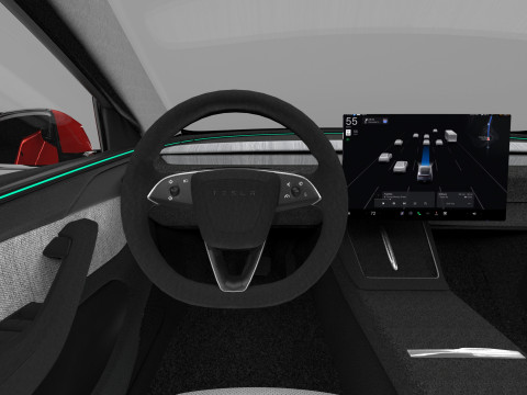 Tesla Model Y 2025 HQinterior Model 3D