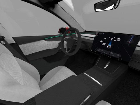 Tesla Model Y 2025 HQinterior Model 3D