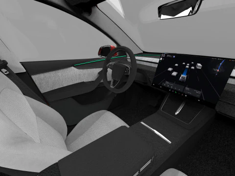 Tesla Model Y 2025 HQinterior 3D Model
