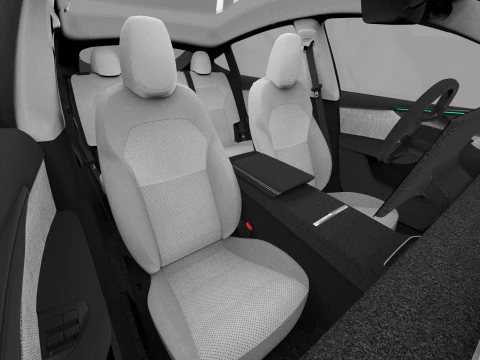 Tesla Model Y 2025 HQinterior 3D Model