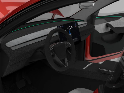 Tesla Model Y 2025 HQinterior 3D Model