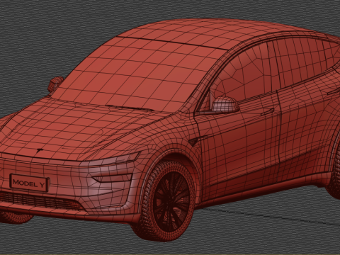 Tesla Model Y 2025 HQinterior Model 3D