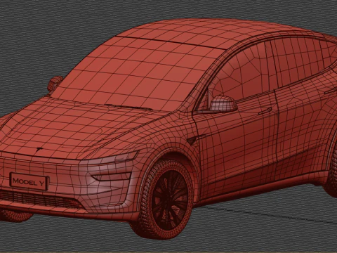 Tesla Model Y 2025 HQinterior 3D Model