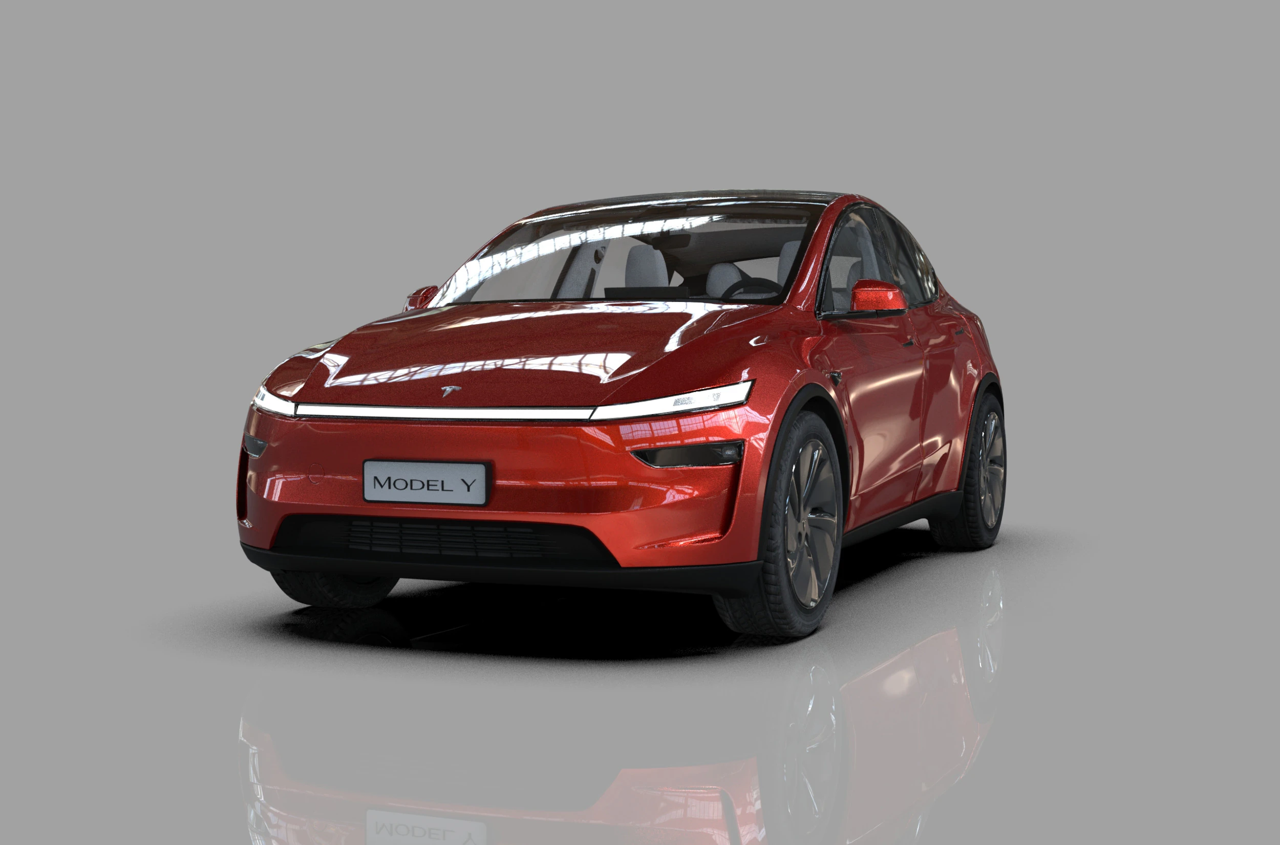 Tesla Model Y 2025 HQinterior 3D Model .c4d .max .obj .3ds .fbx .stl .blend