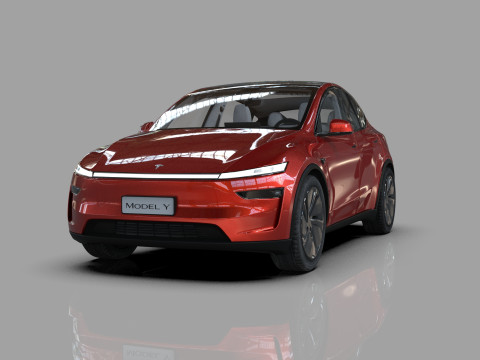 Tesla Model Y 2025 HQinterior 3Dモデル