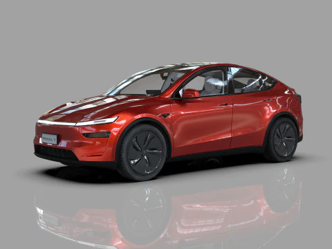 Tesla Model Y 2025 HQinterior 3D Model