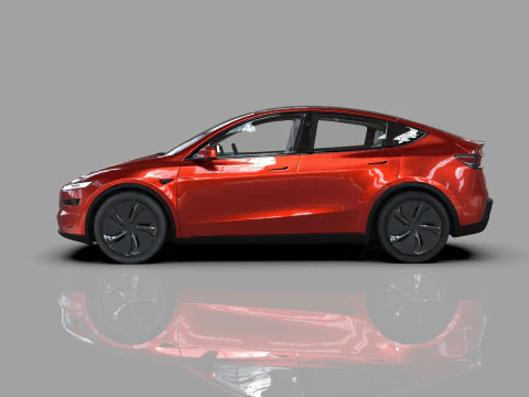 Tesla Model Y 2025 HQinterior 3D Model