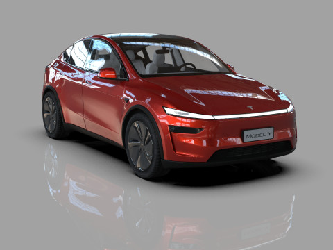 Tesla Model Y 2025 HQinterior Model 3D