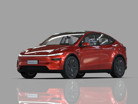 Tesla Model Y 2025 HQinterior 3D Model
