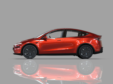 Tesla Model Y 2025 HQinterior Model 3D