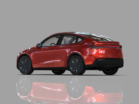 Tesla Model Y 2025 HQinterior 3D Model