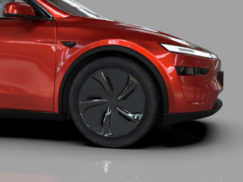 Tesla Model Y 2025 HQinterior Model 3D