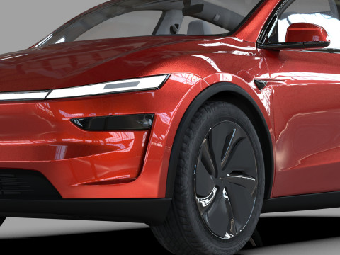 Tesla Model Y 2025 HQinterior Model 3D