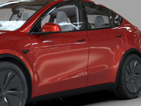Tesla Model Y 2025 HQinterior Model 3D