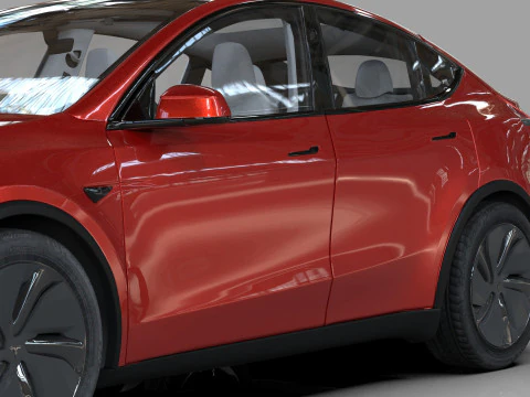 Tesla Model Y 2025 HQinterior 3D Model