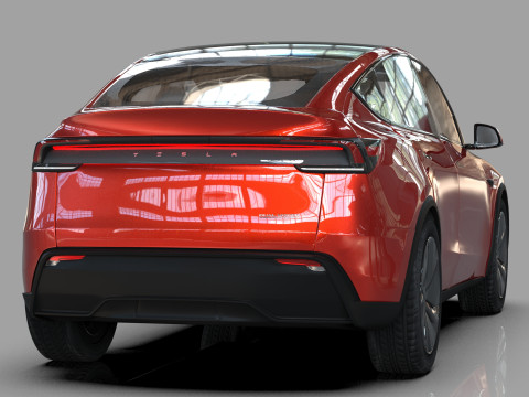Tesla Model Y 2025 HQinterior Model 3D