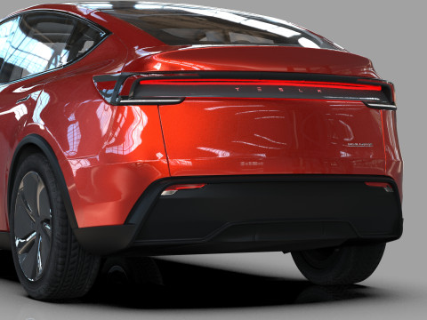 Tesla Model Y 2025 HQinterior Model 3D