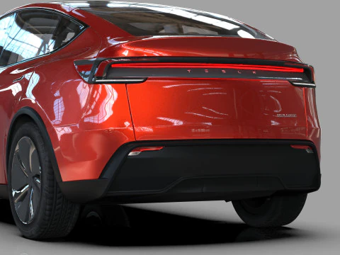 Tesla Model Y 2025 HQinterior 3D Model