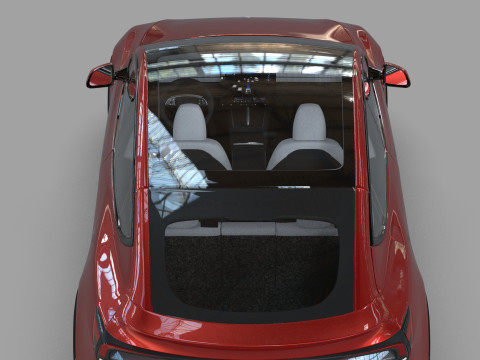 Tesla Model Y 2025 HQinterior Model 3D