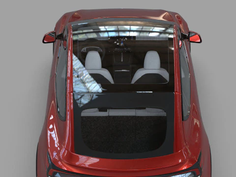 Tesla Model Y 2025 HQinterior 3D Model
