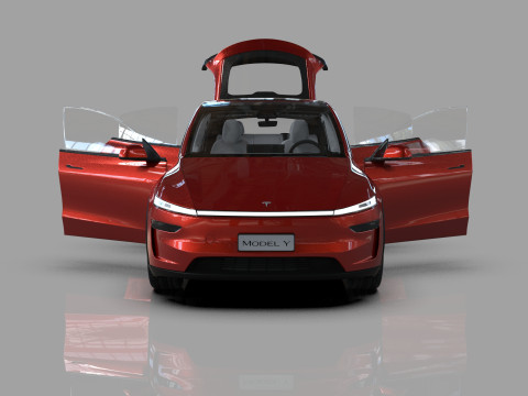 Tesla Model Y 2025 HQinterior Model 3D