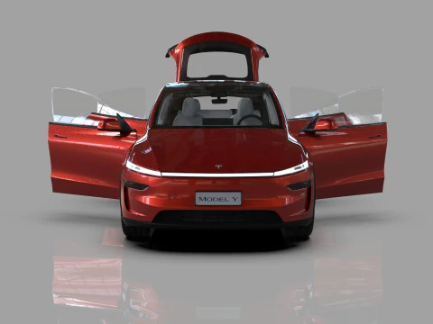 Tesla Model Y 2025 HQinterior 3D Model