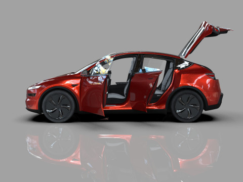 Tesla Model Y 2025 HQinterior Model 3D