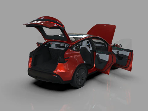 Tesla Model Y 2025 HQinterior 3D Model