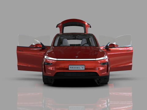 Tesla Model Y 2025 HQinterior Model 3D