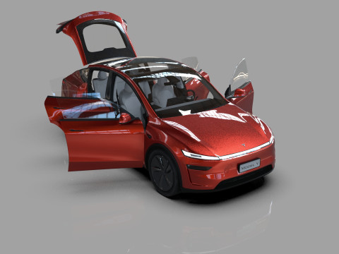 Tesla Model Y 2025 HQinterior Model 3D