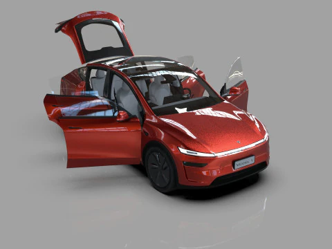 Tesla Model Y 2025 HQinterior 3D Model