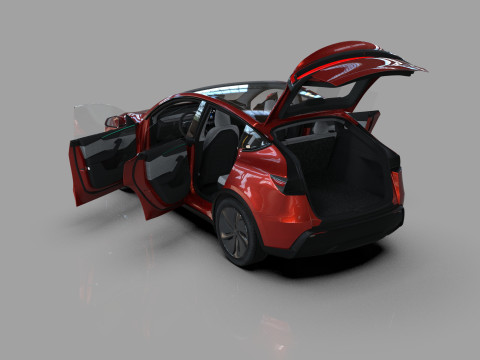 Tesla Model Y 2025 HQinterior Model 3D