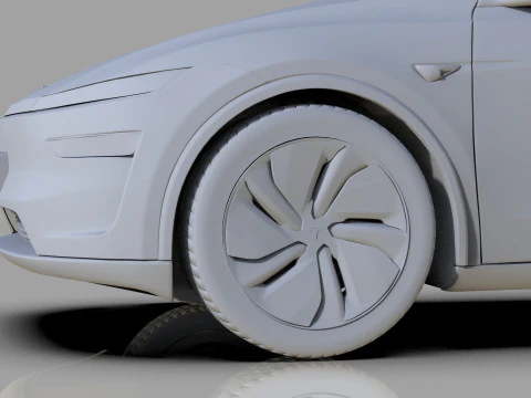 Tesla Model Y 2025 HQinterior 3D Model