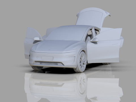 Tesla Model Y 2025 HQinterior Model 3D