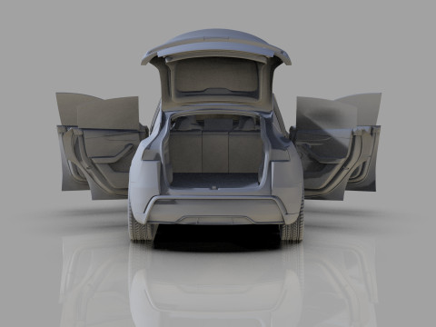 Tesla Model Y 2025 HQinterior Model 3D