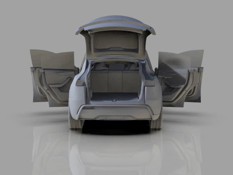 Tesla Model Y 2025 HQinterior 3D Model