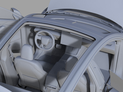Tesla Model Y 2025 HQinterior Model 3D