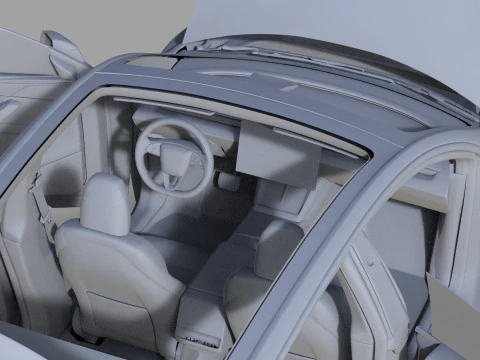 Tesla Model Y 2025 HQinterior 3D Model