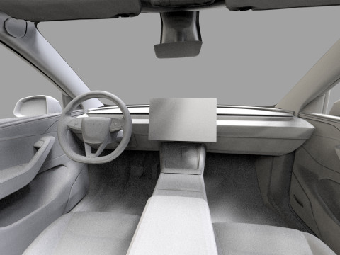Tesla Model Y 2025 HQinterior Model 3D