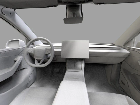 Tesla Model Y 2025 HQinterior 3D Model