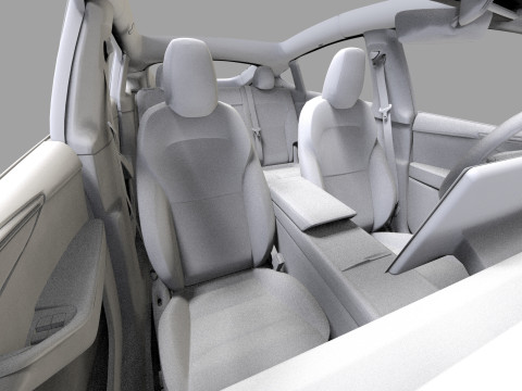 Tesla Model Y 2025 HQinterior Model 3D