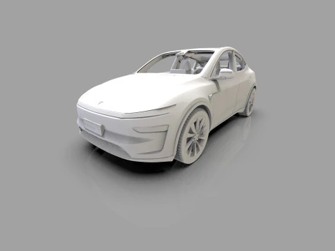 Tesla Model Y 2025 HQinterior 3D Model