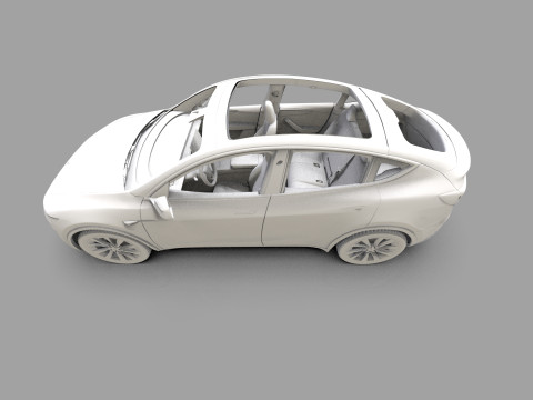 Tesla Model Y 2025 HQinterior Model 3D