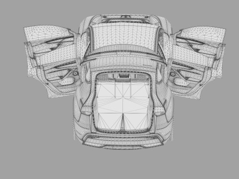 Tesla Model Y 2025 HQinterior Model 3D
