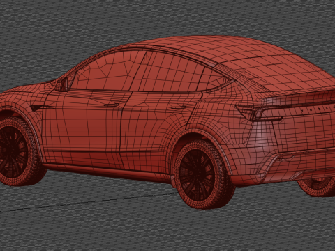 Tesla Model Y 2025 HQinterior Model 3D