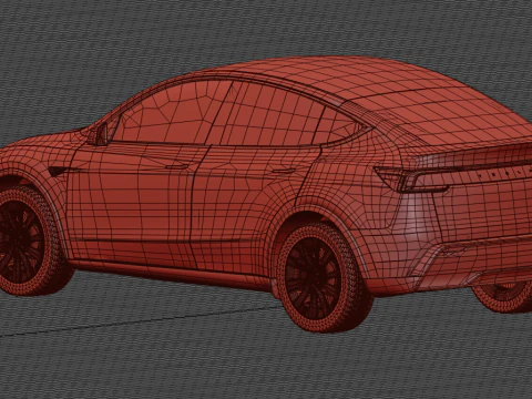 Tesla Model Y 2025 HQinterior 3D Model